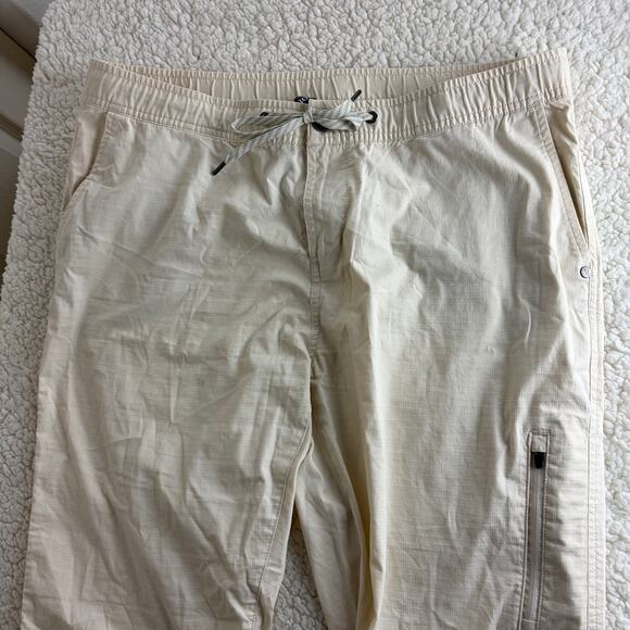 VUORI Womens Ripstop Pants Size XL Cream Cargo Pocket Drawstring VW401 - Picture 6 of 10